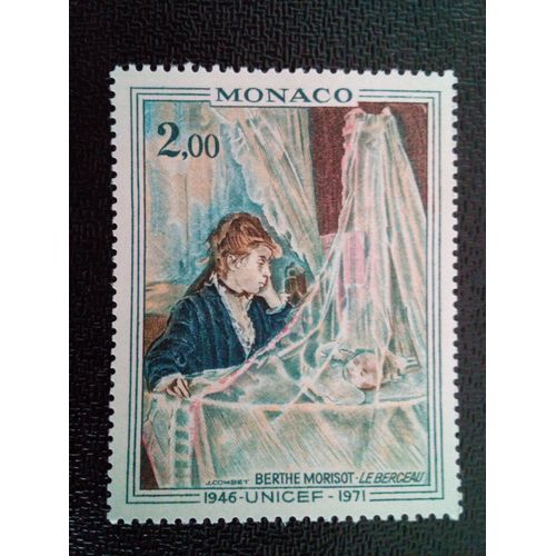 Timbre Monaco Yt 877 "Le Berceau" De Berthe Morisot (1841-1895) 1972