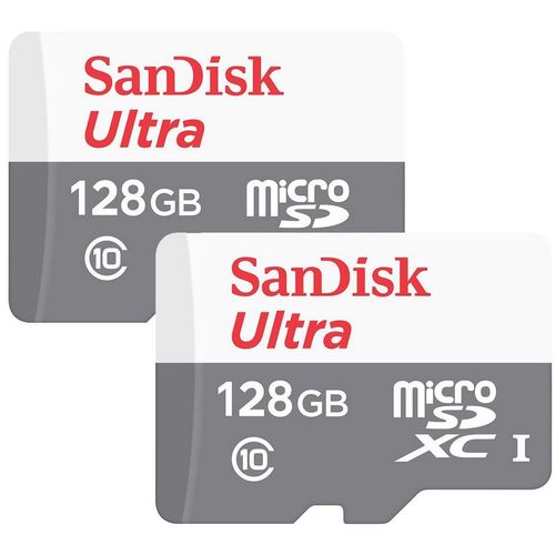 2pcs Sandisk ultra 128Go micro SD SDHC SDXC 128g classe 10 80Mo/s SDSQUNS-0128G