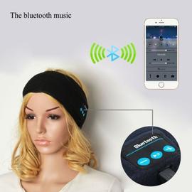 Bandeau Tricoté Ios Android Écouteurs Mains Libres Bluetooth Micro