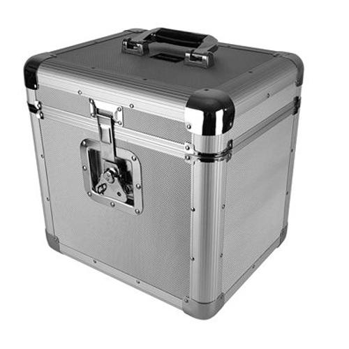 Flight-case gris argenté pour 70 Albums 33 Tours - SoundLab G073GA