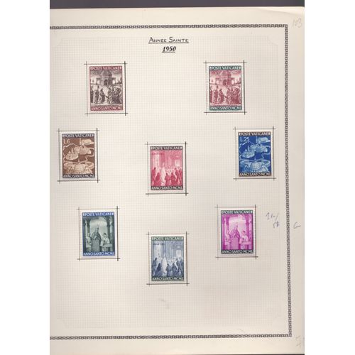 Lot De 8 Timbres Neufs * En Serie Complete Du Vatican N°S 150/157