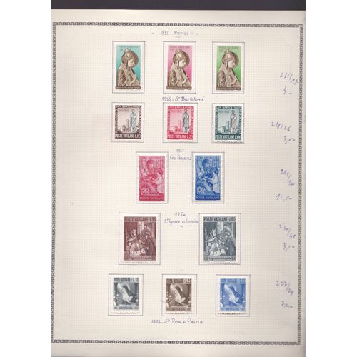 Lot De 13 Timbres Neufs * En Series Completes Du Vatican N°S 215/217 + 218/220 + 213/214 + 230/231 + 227/229