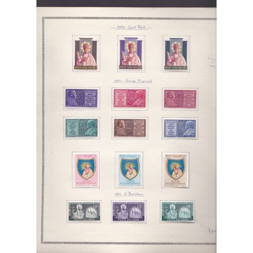 Lot De 15 Timbres Neufs * En Series Completes Du Vatican N°S 200/202 + 194/199 + 207/209 + 210/212