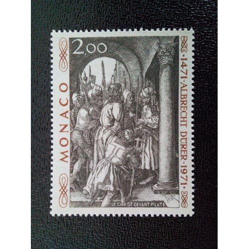 Timbre Monaco Yt 876 'christ Devant Pilate', Chalcographie D'albrecht Dürer 1972