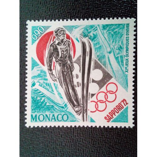 Timbre Monaco Yt 882 Jeux Olympiques D'hiver 1972, Sapporo 1972