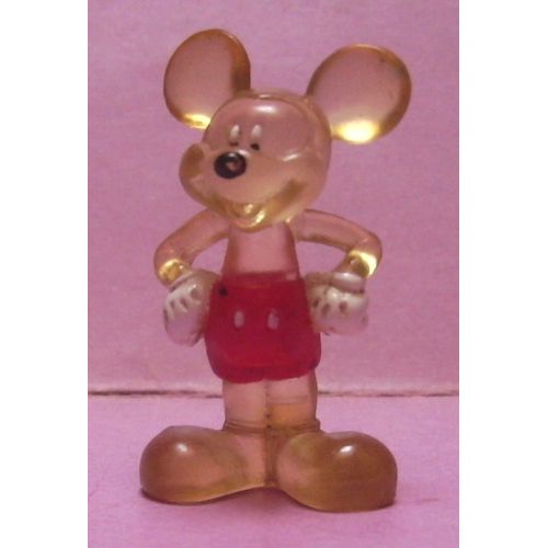 Figurine Disney - Mickey Mouse Short Rouge - Caoutchouc Translucide
