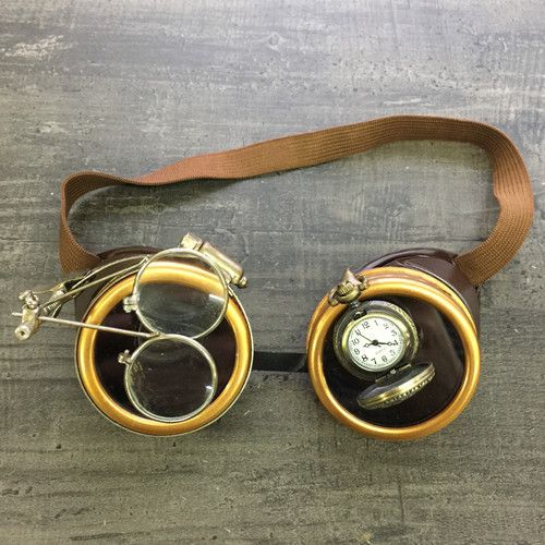 Lunette Loupe Cyber-Gothique Montre Poche Pics Apocalyptique Protection Steampunk Rétro