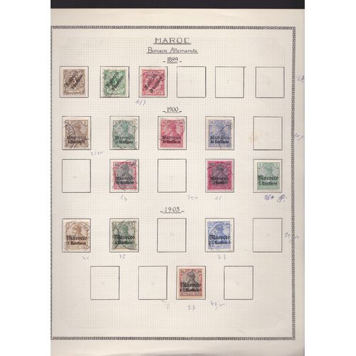 Lot De 14 Timbres Du Maroc Allemand N°S 1/3 + 7/10 + 13 + 15 + 20/21 + 23 + 27