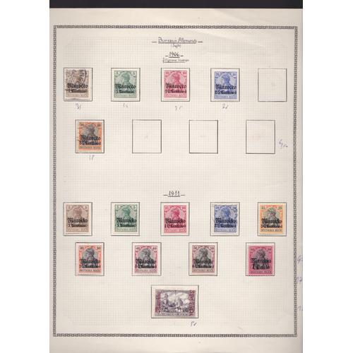 Lot De 15 Timbres Neufs Et Obliteres Du Maroc Allemand N°S 33/36 + 38 + 45/53 + 56