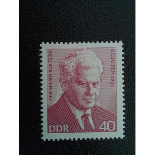 Timbre Allemagne Rda Ddr Yt 1548 Hermann Matern 1973