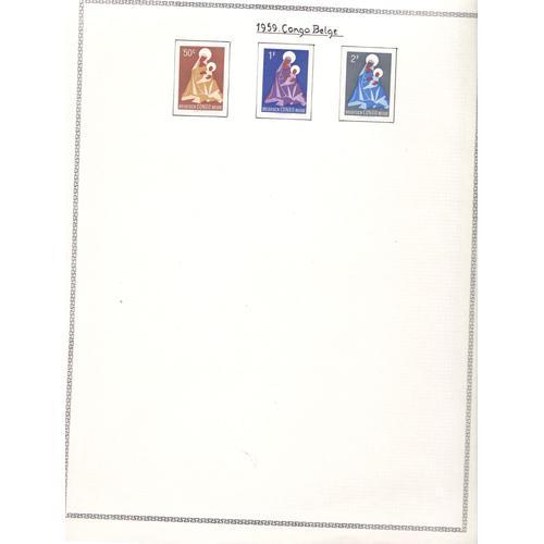 Serie De 3 Timbres Neufs * Du Congo Belge Religion