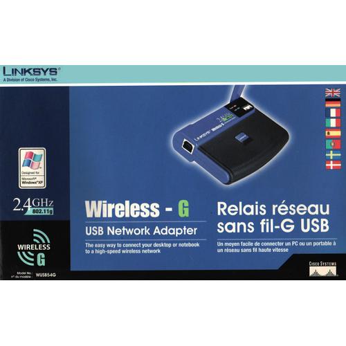 Linksys Relais Réseau sans fil-G USB 2.4ghz / Linksys Wireless G USB Network Adaptor 2.4ghz