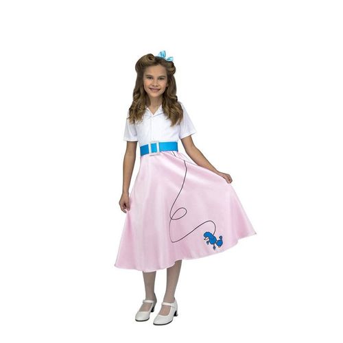 Déguisement De Pink Lady Rose Pour Fille (Taille 7-9a)
