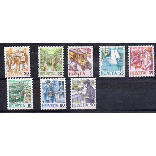 Suisse- Lot De 3 Timbres Oblitérés Et 5 Timbres Neufs- Métiers