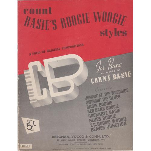 Count Basie's Boogie Woogie Styles For Piano England