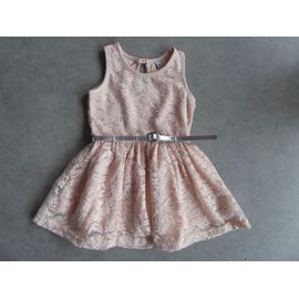 Neuve Très Jolie Robe Dentelle Vieux Rose - 6 Mois