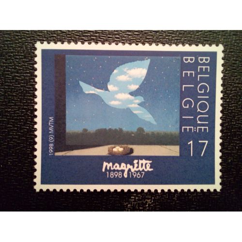 Timbre Belgique Yt 2755 René Magritte 1998