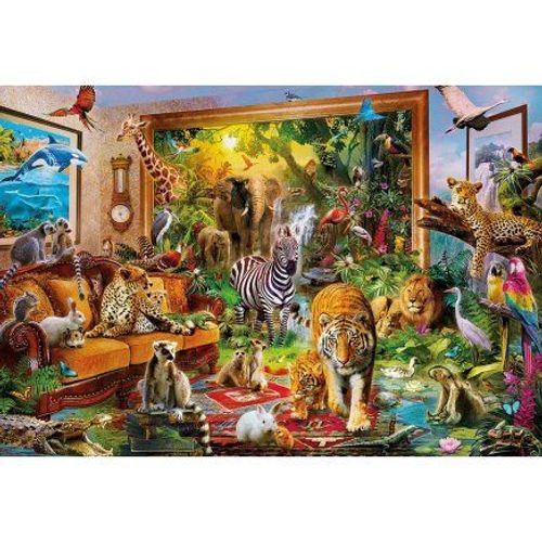 Puzzle Adulte 6000 Pieces Animaux Sauvages, Forets Et Marins Dans La Chambre Educa Collection Animaux