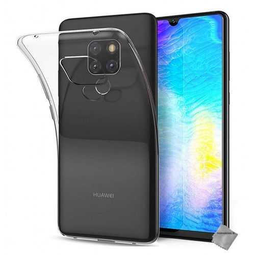 Housse Etui Coque Silicone Gel Fine Huawei Mate 20 + Verre Trempe Transparent Tpu