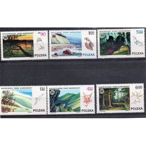 Pologne- Série De 6 Timbres Neufs Parcs Nationaux