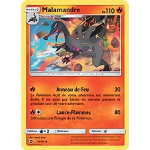 Carte Francaise Malamandre 14/70 Série Majesté Des Dragons Pokemon