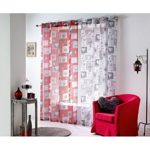 (2) Panneau Voile - Oeillets - 140 X 240 Cm - Starly - Deux Coloris Blanc