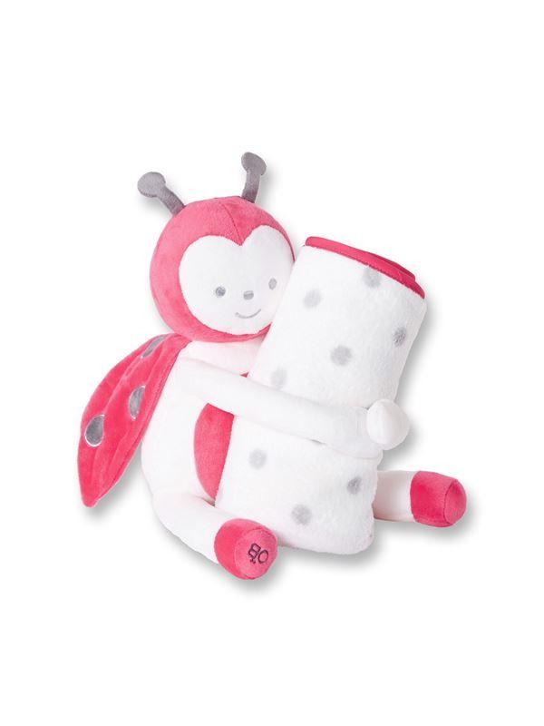 Doudou Coccinelle Plaid Couverture Obaibi Blanc Rouge Fuchsia Pois Gris Set Bebe Rakuten