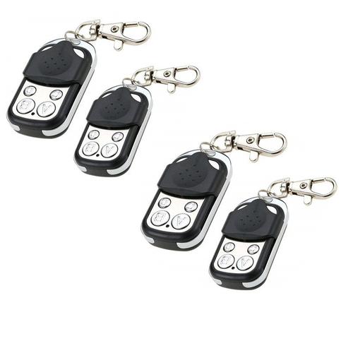 4pcs Télécommande Universel Clonage Portail Electrique Garage Ouvre-Porte Fob 433mhz Remplacement