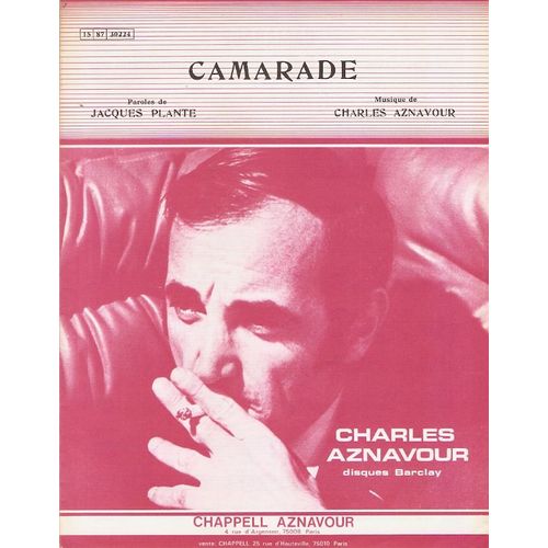 Partition Charles Aznavour Camarade