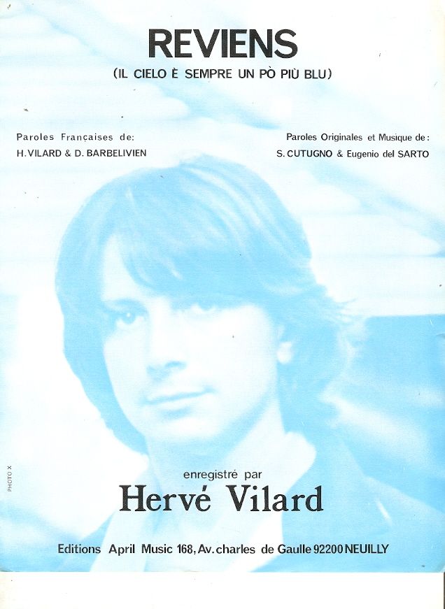 Partition Herve Vilard Reviens Partitions Song Books Rakuten