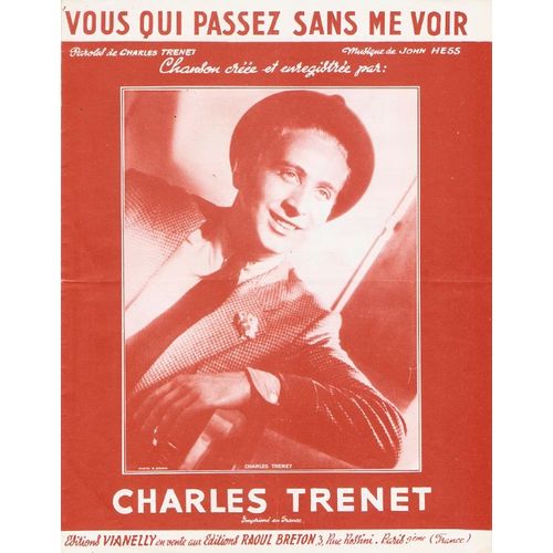 Vous Qui Passez Sans Me Voir Charles Trenet