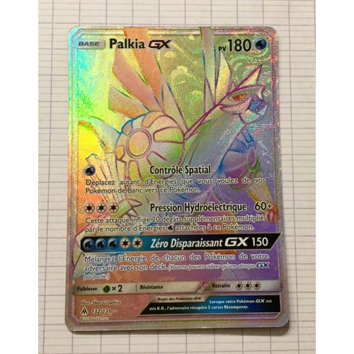 Pokémon Sl6 Carte Palkia Gx 180 Pv 132/131 - Secrète Rare Arc-En-Ciel