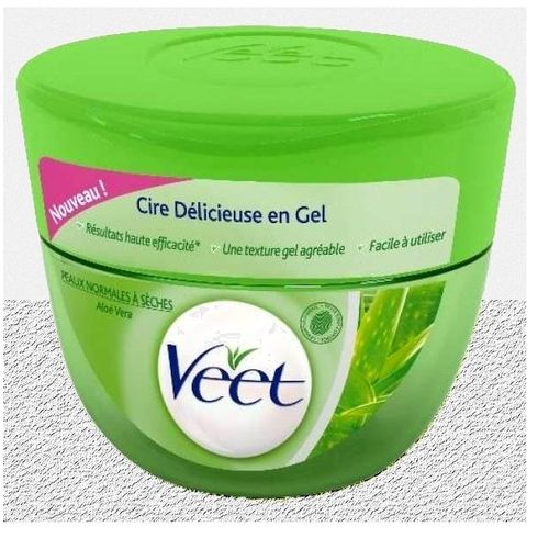 Cire Epiler Delicieuse Gel Aloé Vera Depilatoire Veet Peaux Normal Ou Seche Flacon + Bandes Haute Efficacite Epilation Rapide 250 Ml Pratique Chauffage Bainmarie Elimination Poils Agreable Parfum Frai 