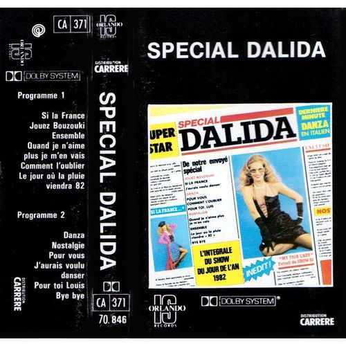 Dalida K7 Cassette Audio "Spécial Dalida" (1981)