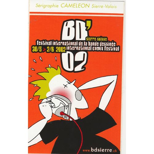 Autocollant Du Festival Bd De Sierre (Suisse) - 2002