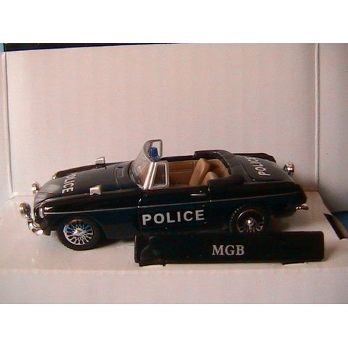 Mgb Police Cabriolet Black Cararama 251pnd 1/43 Uk Roadster Politie-Cararama