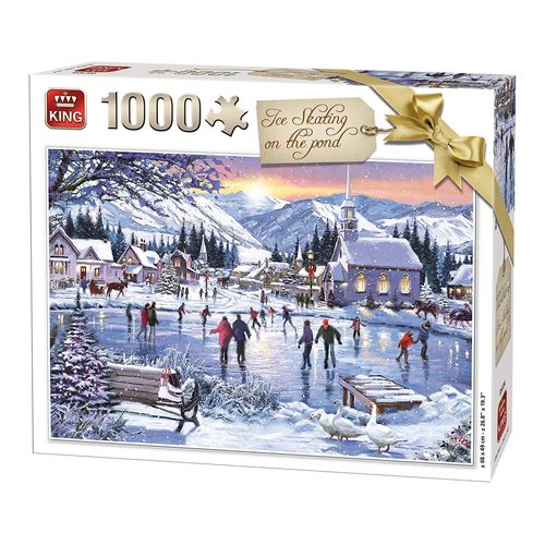 Puzzle 1000 Pièces Ice Skating On The Pond