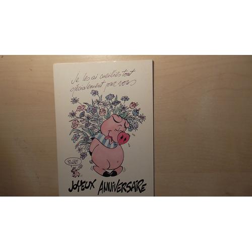 Joyeux Anniversaire Cochon Carte Postale Rakuten