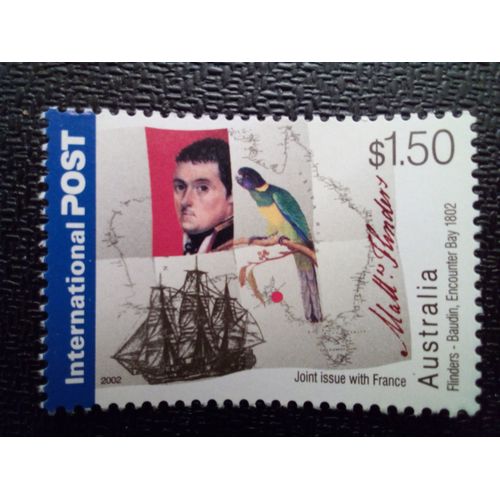 Timbre Australie Yt 2027 Explorateurs Français D'australie Matthew Flinders 2002