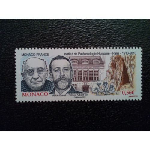 Timbre Monaco Yt 2743 Breuil (1877-1961); Prince Albert Ier (1848-1922) 2010