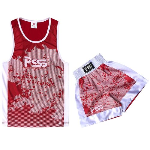 Ensemble De Boxe Débardeur Short Pour Enfants 11-12 Ans - Rouge
