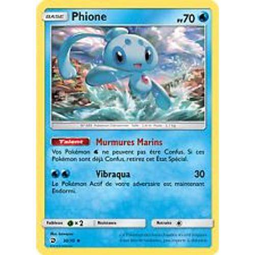 Carte Francaise Phione Reverse 30/70 Série Majesté Des Dragons Pokemon