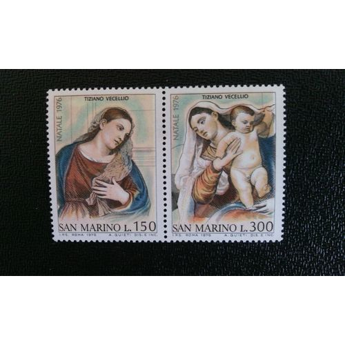 Timbre San-Marin Yt 928-929 Représentations Bibliques 1976