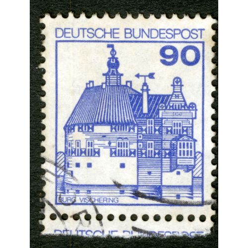 Timbre Oblitéré Deutsche Bundespost, Burg Vischering, 90