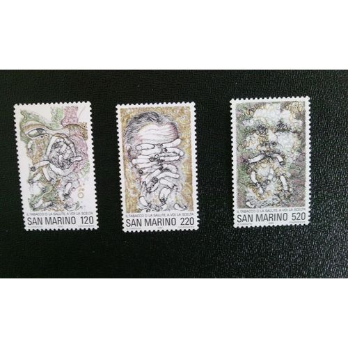 Timbre San-Marin Yt 1006-07-08 Journée Mondiale De La Santé 1980