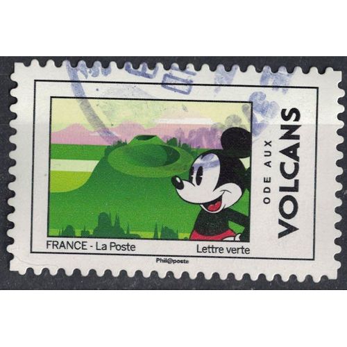France 2018 Oblitéré Rond Used Mickey Et La France Ode Aux Volcans Su