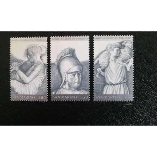 Timbre San-Marin Yt 1031 À 1033 Séries: Vergilius 1981