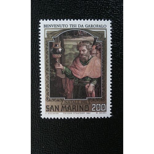 Timbre San-Marin Yt 1040 Peintures De Noel 1981