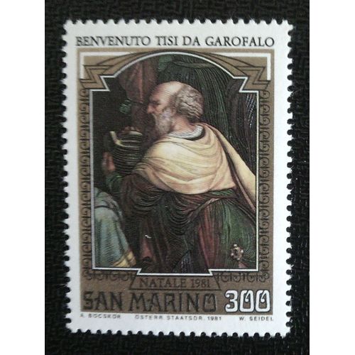 Timbre San-Marin Yt 1041 Peintures De Noel 1981