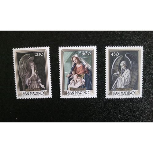 Timbre San-Marin Yt 1063 À 1065 Séries: Tableaux Noël 1982